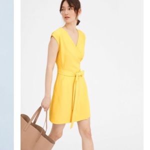 Everlane Japanese Go Weave mini wrap dress